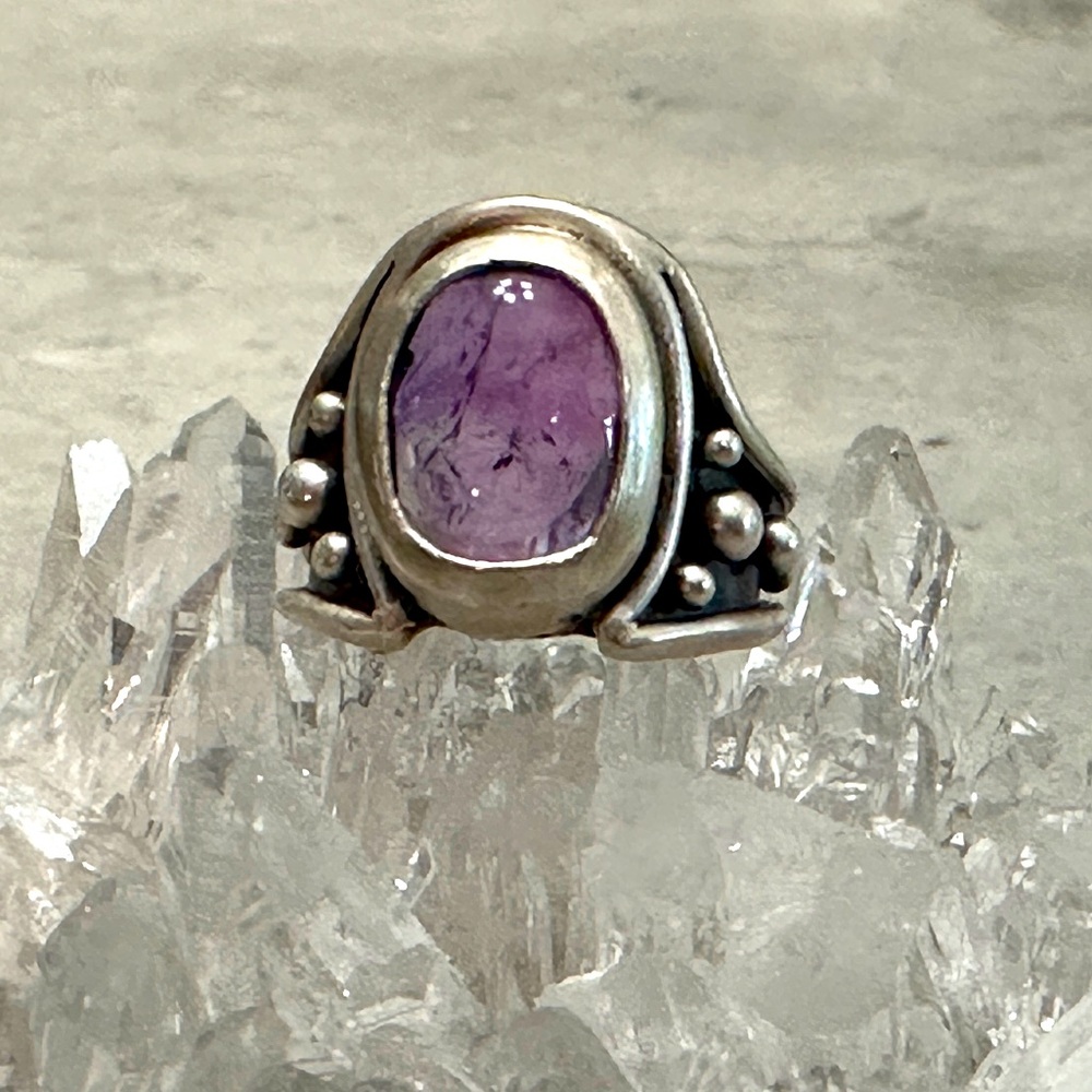 Acid Queen amethyst ring size 5.25